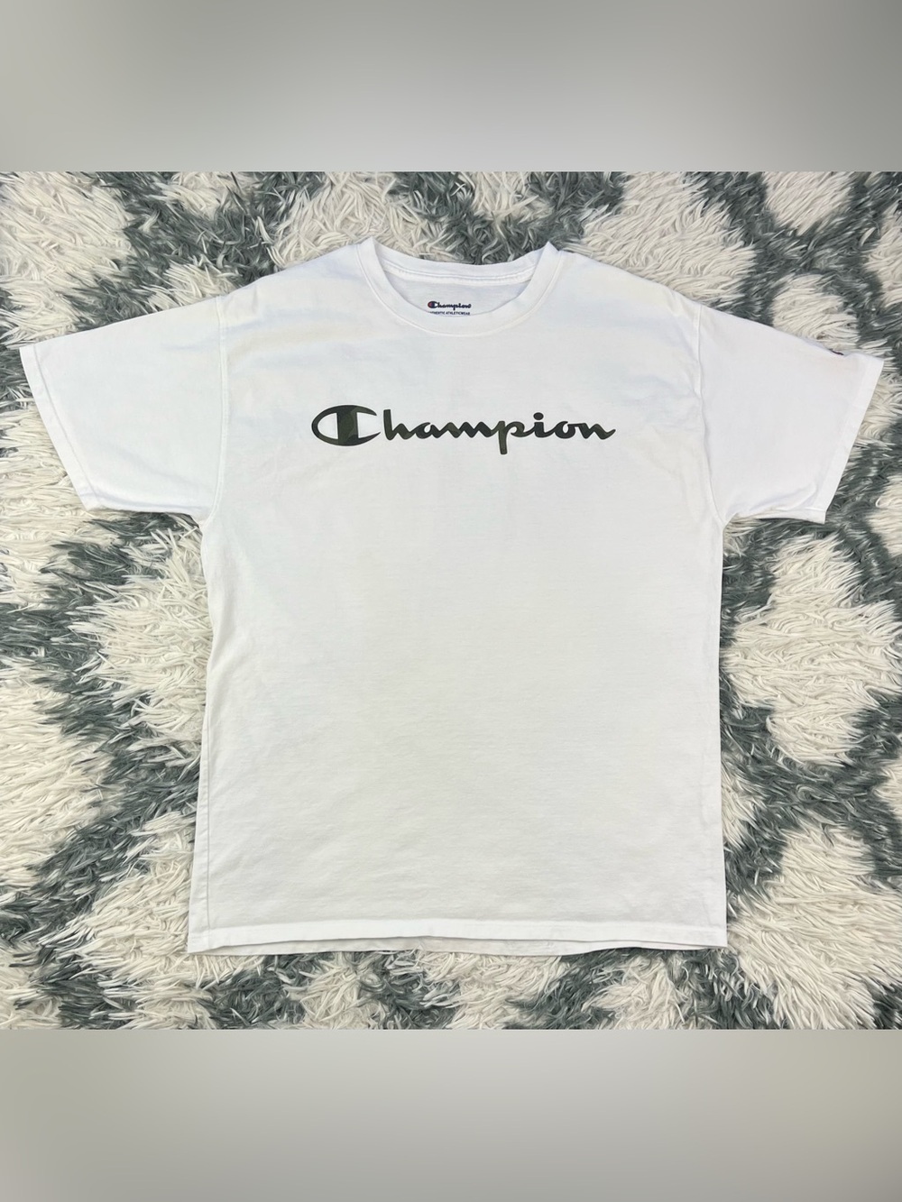 Champion Men’s White Camo Logo T-shirt Size Medium